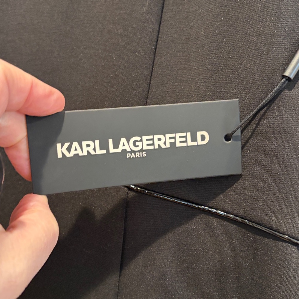 Karl Lagerfeld Paris Black Sleeveless Dress NWT black 16 - Picture 2 of 8